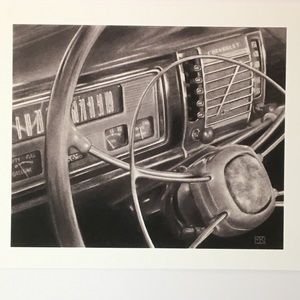 1939 CHEVY DASHBOARD Giclee print on premium paper